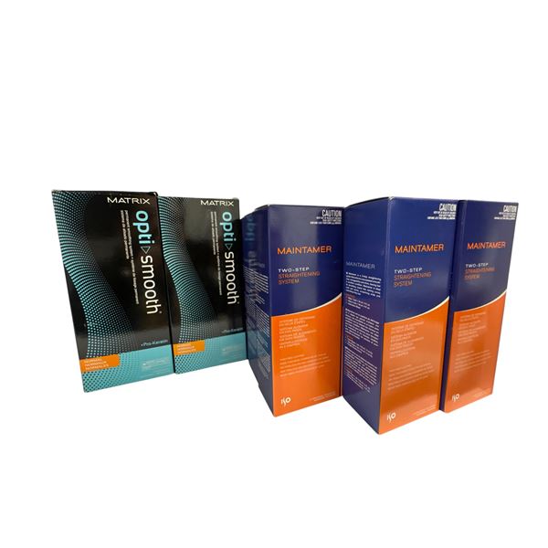 Bulk Matrix Professional Hair Straightening Lot - Opti.Smooth & Maintamer Kits