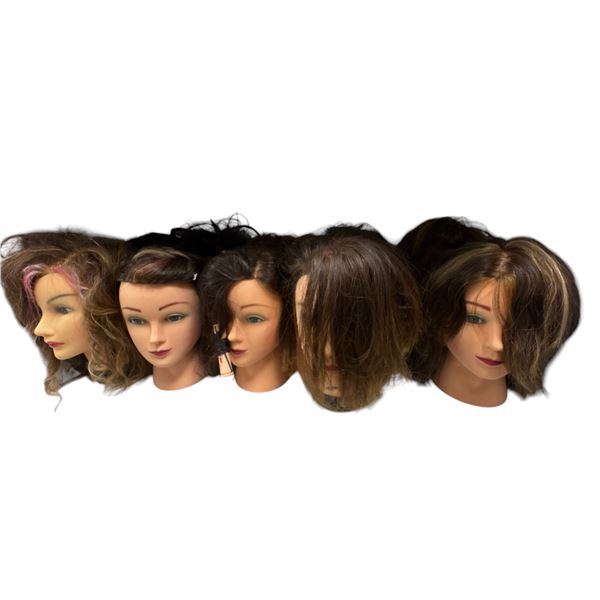 Group of Professional Mannequin Heads - Salon Practice & Styling Training Bundle