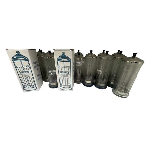 Group of Barbicide Professional Glass Sanitizing Jars - Large 37 oz Capacity