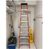 Image 3 : 8-Foot Fiberglass Stepladder - Heavy-Duty Orange Non-Conductive Type 1/1A