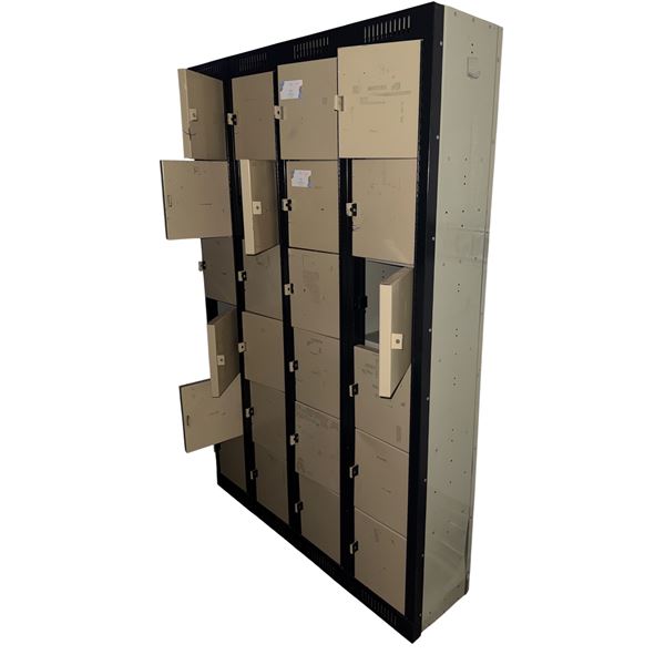 24-Compartment Metal Personal Storage Locker - 6-Tier Commercial Security Unit