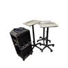 Image 1 : Professional Salon Storage & Service Bundle - Rolling Organizer Cart & 3 Aluminum Trays