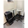 Image 2 : Professional Salon Storage & Service Bundle - Rolling Organizer Cart & 3 Aluminum Trays