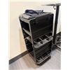 Image 3 : Professional Salon Storage & Service Bundle - Rolling Organizer Cart & 3 Aluminum Trays