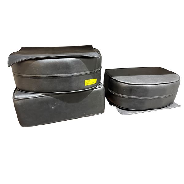 3 Salon Child Booster Seats - Black Vinyl with Protective Chair Guards