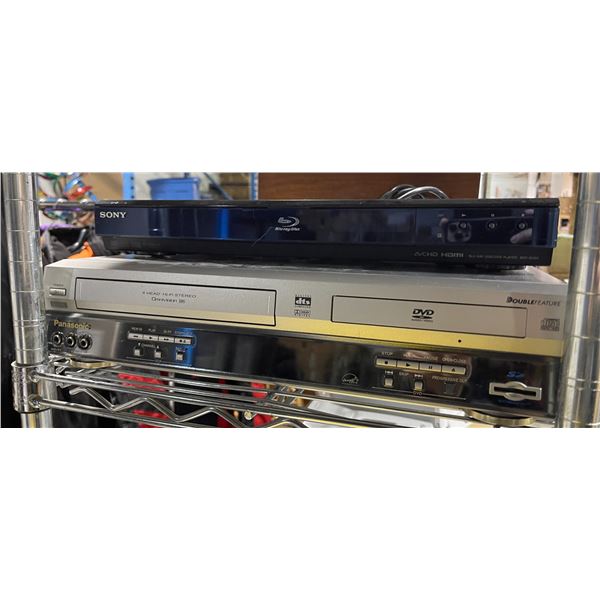 Panasonic DVD/VCR (Model PV-D4763S-K) and Sony Disc/DVD Player (Model BDP-S350)