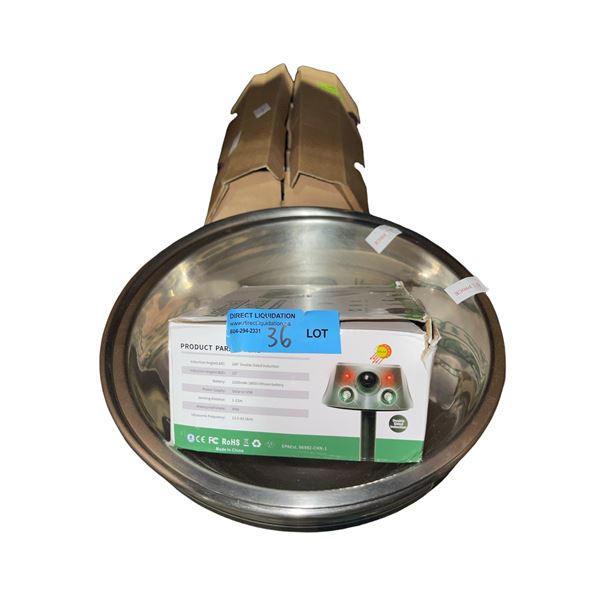 Ultrasonic Animal Repeller and Group of Bowls