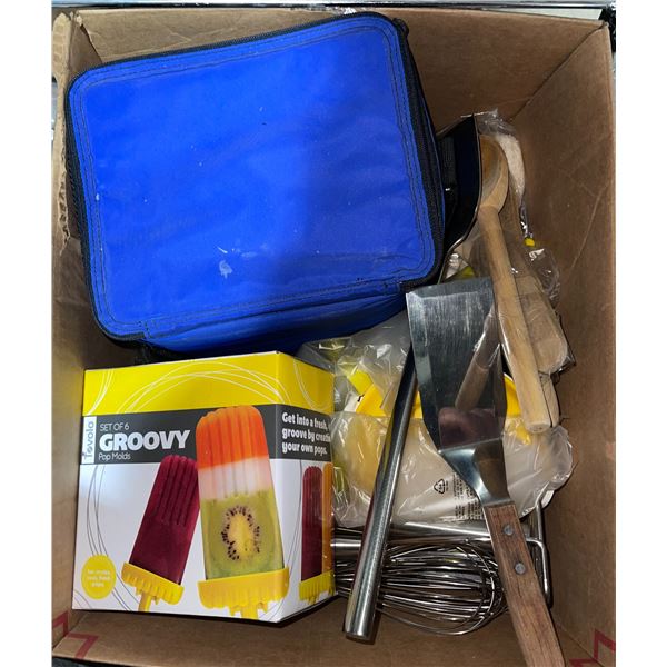 Box of Mixed Kitchen Utensils & Accessories - New Unused
