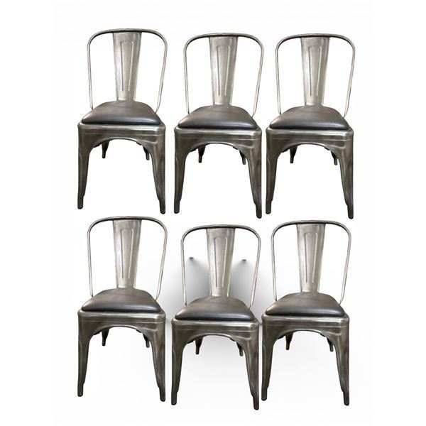 Group of 6 Gunmetal Bar Stool