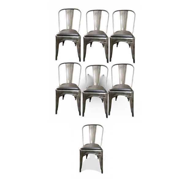 Group of 7 Gunmetal Bar Stool