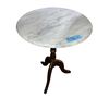 Image 1 : Round Marble Top Accent Table, H24" x Dia. 15"