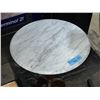 Image 2 : Round Marble Top Accent Table, H24" x Dia. 15"