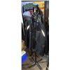 Image 1 : 2 Jackets (Black Leather & Bosch) with Metal Coat Stand