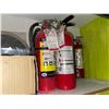 Image 2 : Shelf of Industrial Utility Items - Fire Extinguishers, Saw Blades, Air Filter, and More