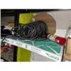 Image 4 : Shelf of Industrial Utility Items - Fire Extinguishers, Saw Blades, Air Filter, and More