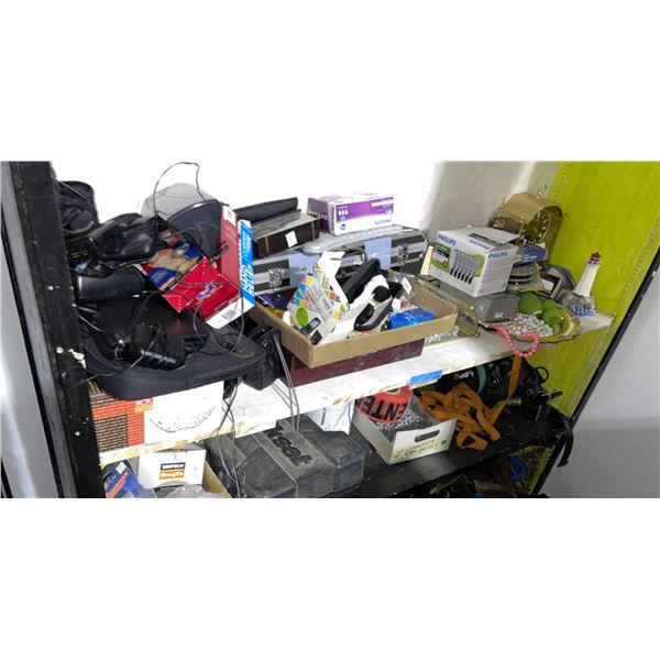 2-Shelf of Mixed Household & Electronics Supplies and DeLonghi Convection Oven