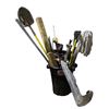 Image 1 : Bin with Assorted Long-Handled Tools, Mops & Brooms