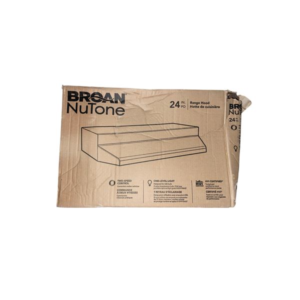 Broan NuTone 24" Range Hood - New, Box Damage
