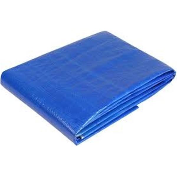 New - Amazon Commercial Blue Poly Tarp 30 ft x 40 ft - V: $120 CAD (B07YF5H2MH)
