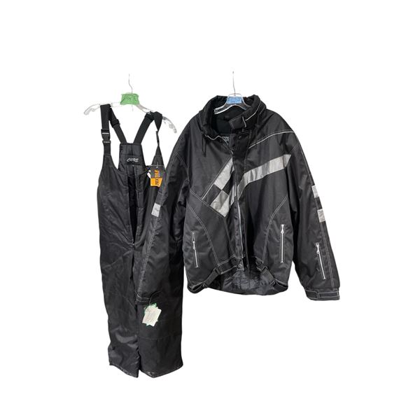 2-Pcs Set - New Core Black Snow Jacket (Size 7XL) and Core Waterproof Pants (Size XXL) with Tags