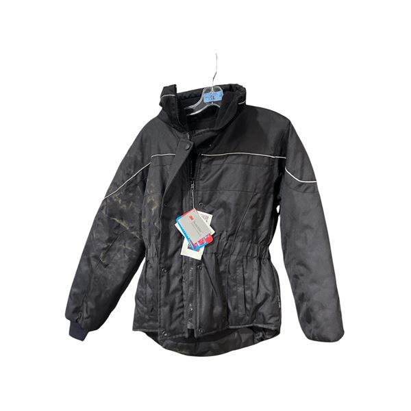 New West Coast Leather Black Snow Jacket (Size S) - Unisex (3M Thinsulate with Scotchlite reflective