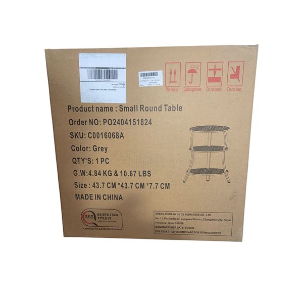 New - Small Round Table, Grey (X004939UKV)