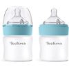 Image 1 : New - Yooforea Silicone Glass Baby Bottle - 36-Pcs 270ml*2 (various colour)