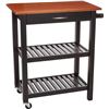 Image 1 : New - Amazon Basics Multifunction Rolling Kitchen Trolley Island - RV: $180 CAD - Cherry and Black