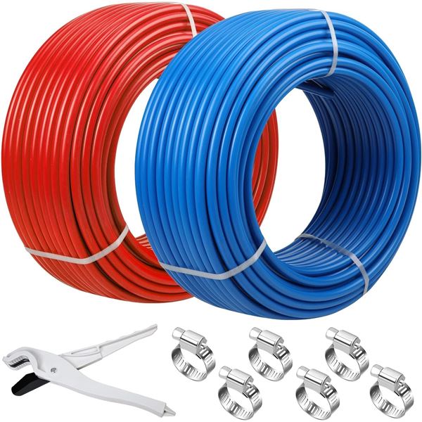 New - PEX Pipe 1/2 Inch 300ft 2 Rolls - RV: $175.99 CAD - Red+Blue (B0CPVG9VFR)