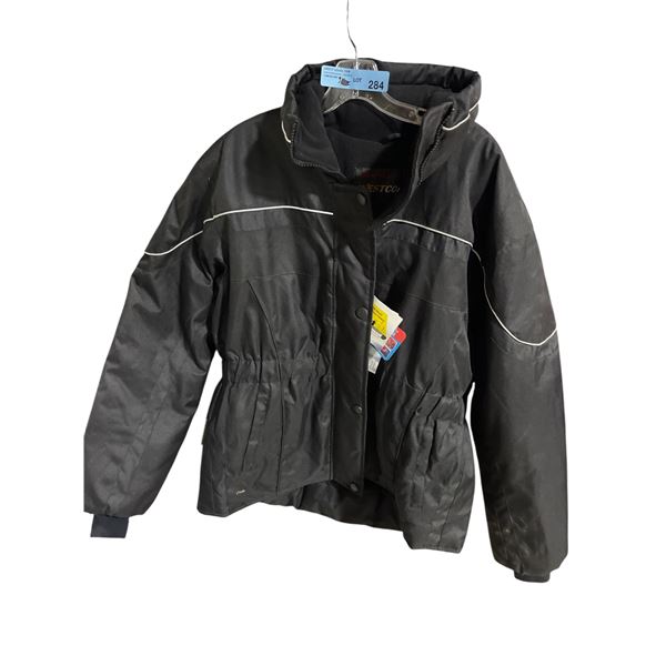 New West Coast Leather Black Snow Jacket (Size 3XL) - Unisex (3M Thinsulate with Scotchlite reflecti