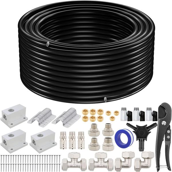 New - Compressed Air Piping System, 3/4" x 100 FT Black - RV: $292.99 CAD