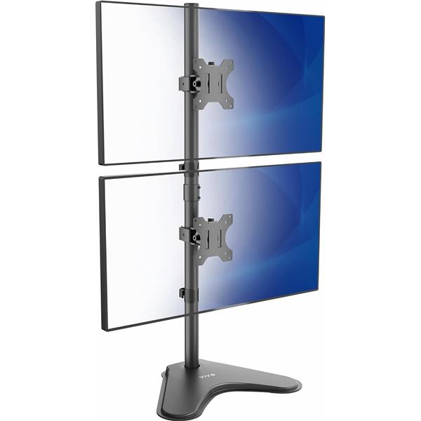 Group of 2 - New Vertical Dual Monitor Desk Stand - RV: $80 CAD (Model V002L)