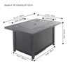 Image 3 : BNIB - Paramount Charlie Convertible Steel Fire Table, Rectangular, Black - RV $399.99