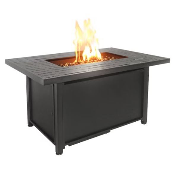 BNIB - Paramount Charlie Convertible Steel Fire Table, Rectangular, Grey - RV $399.99