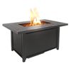 Image 1 : BNIB - Paramount Charlie Convertible Steel Fire Table, Rectangular, Grey - RV $399.99