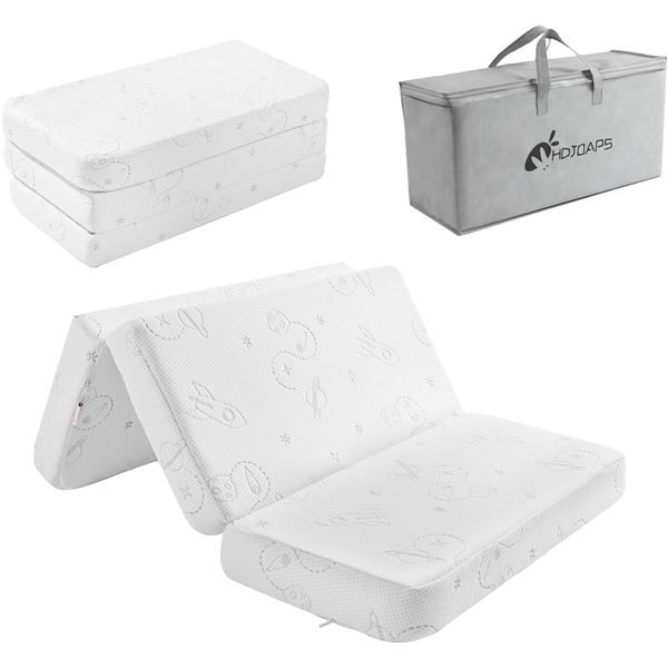 BNIB - Trifold Pack and Play Mattress 38x26x2.5, Portable Baby Mattress for Pack N Play with Washabl