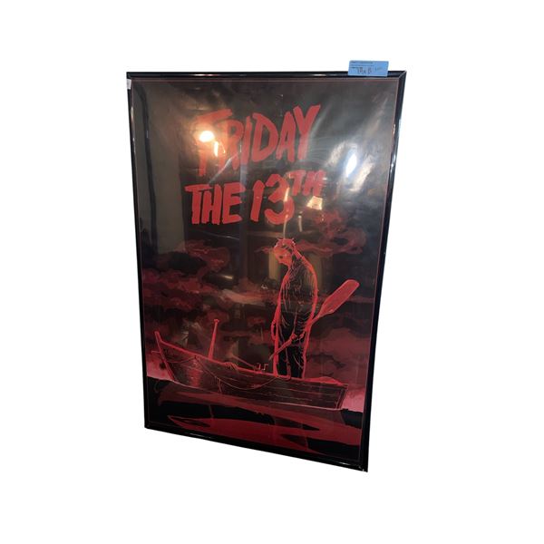 Framed Friday the 13th Movie Poster, H34" x W22"