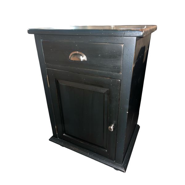 Dark Grey Wooden Cabinet, H33" x W22" x D17"