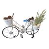 Image 1 : Decorative White Metal Bicycle Planter, Approx. 21" x 33"