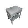 Image 1 : Light Grey Single-Drawer Side Table, H28" x. W21" x D15"