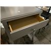 Image 2 : Light Grey Single-Drawer Side Table, H28" x. W21" x D15"