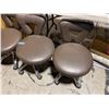 Image 2 : 3-Pcs Brown Rolling Office Chairs (H24" Each) - As-Is