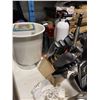 Image 3 : Group of Misc Household Items - Keurig Coffee Maker, Fire Extinguishers, Panasonic Phone, Desk Lamp,