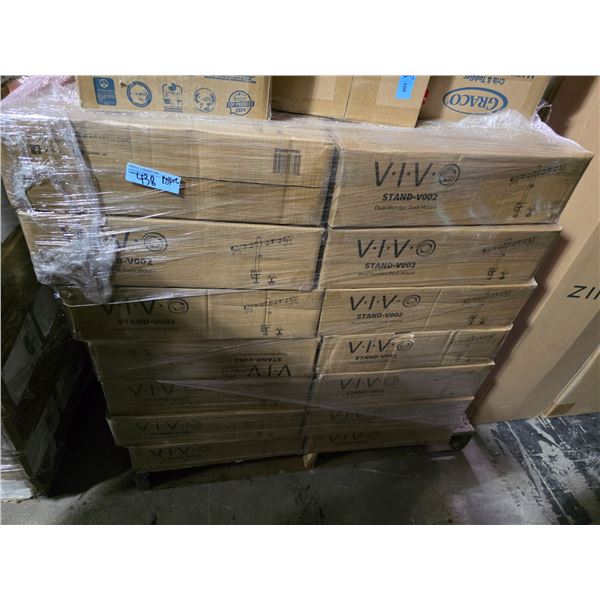 Large Group - Pallet of New VIVO Dual Monitor Desk Mounts (Model V002)