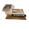 Image 2 : "Open" Neon Sign (20"x34" - Tested, Powers On), "Washrooms" Sign, Disaronno Bar Mat, Framed Print