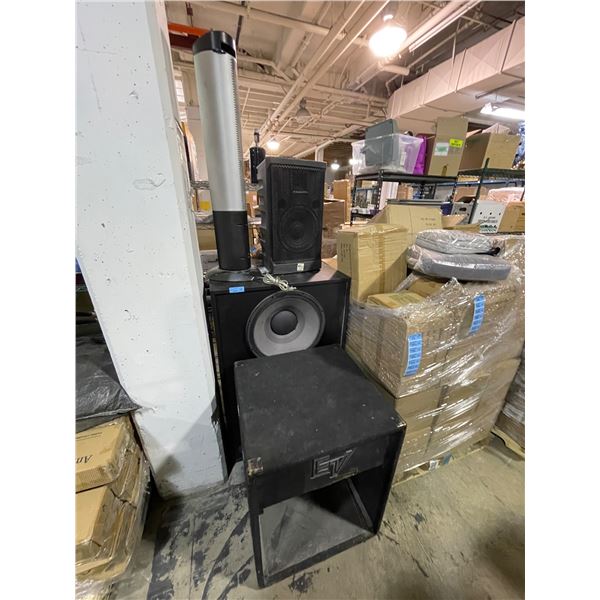 Group of 4 - JBL 4642A Subwoofer, Electro-Voice SH-1810S Subwoofer Speaker, LightSpeed Sound System