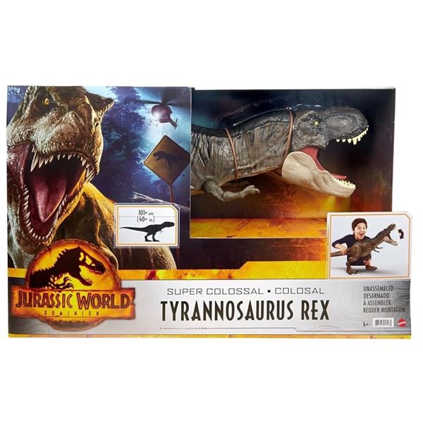 New - Mattel Jurassic World Super Colossal Dinosaur Action Figure, Large Tyrannosaurus Rex