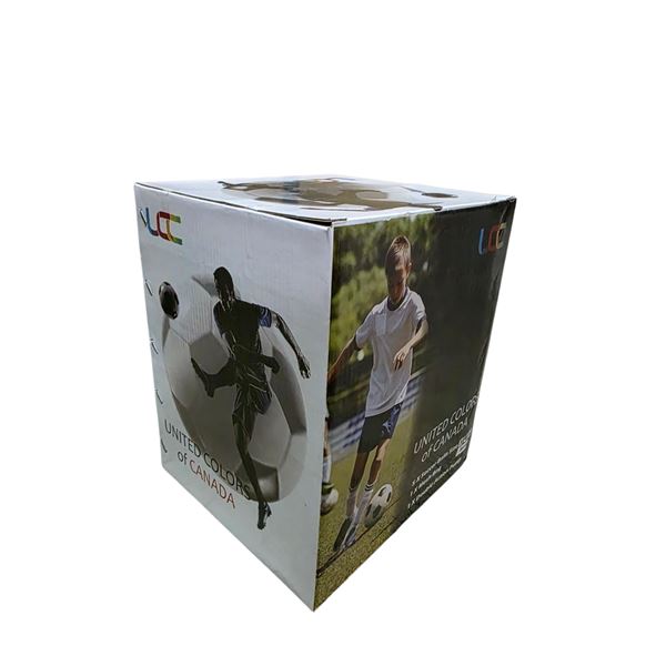 4 Boxes - United Color of Canada Soccer Balls - Size 3 (5 Balls Each), Mesh Bag & Pump