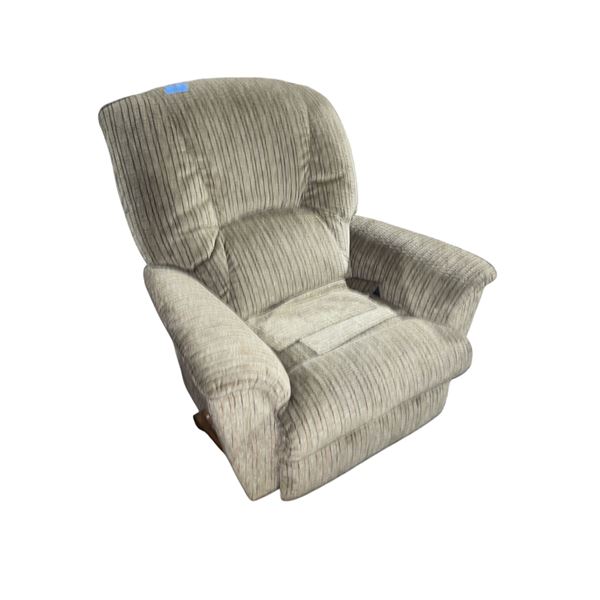 La-Z-Boy Beige Striped Upholstered Recliner
