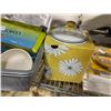 Image 4 : 3 Shelves of Various Household Items Including Kitchenware, ELONG Outdoor Bow Squares, Wooden Boards